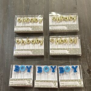 Tag candles NEW oh baby and boy